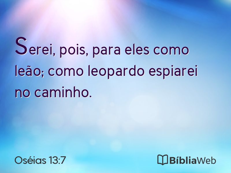 Oséias 13:7 em imagem para compartilhar