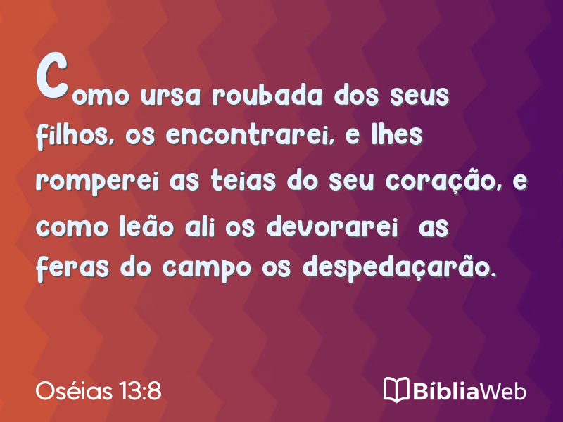 Oséias 13:8 em imagem para compartilhar