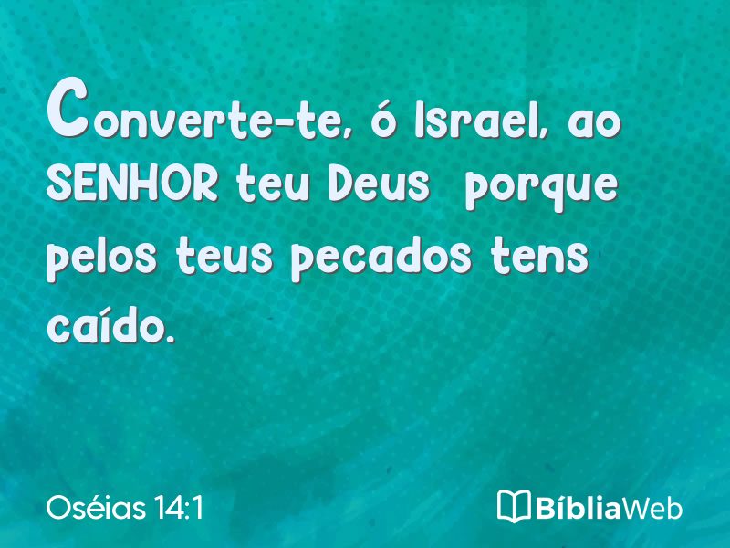 Oséias 14:1 em imagem para compartilhar