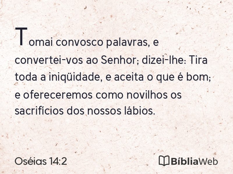 Oséias 14:2 em imagem para compartilhar