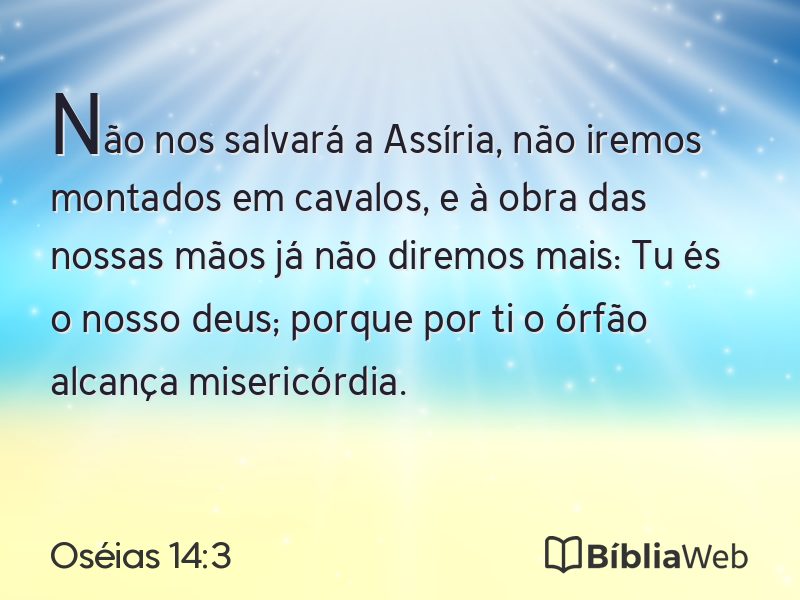 Oséias 14:3 em imagem para compartilhar