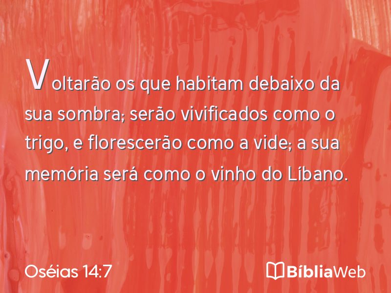 Oséias 14:7 em imagem para compartilhar