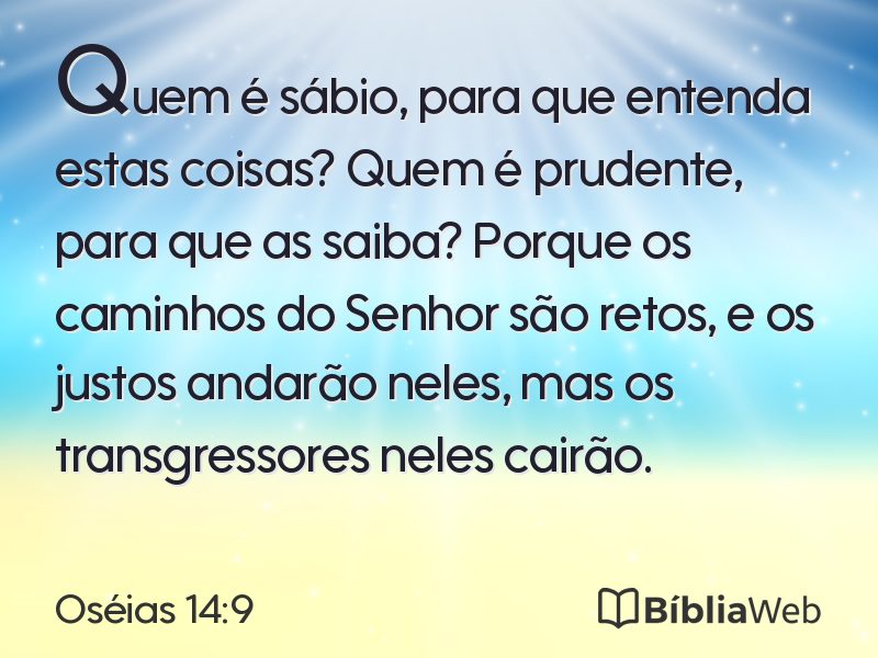 Oséias 14:9 em imagem para compartilhar