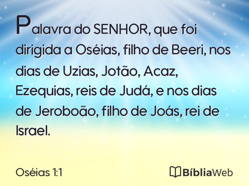 Oséias 1:1 em imagem para compartilhar