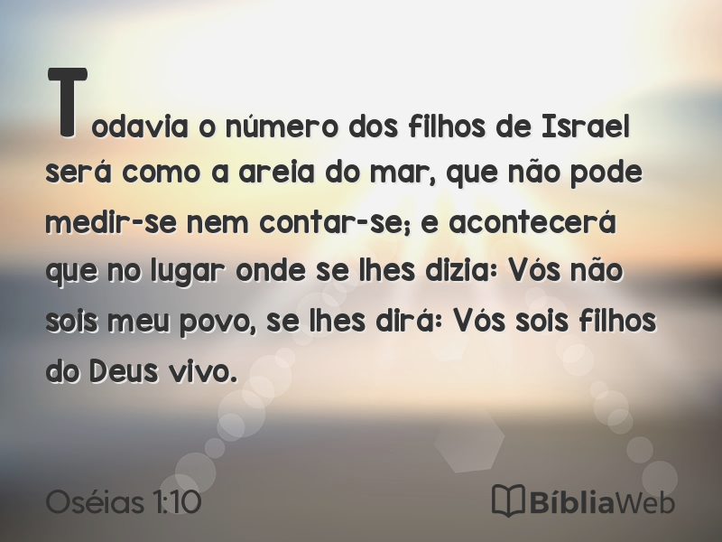 Oséias 1:10 em imagem para compartilhar