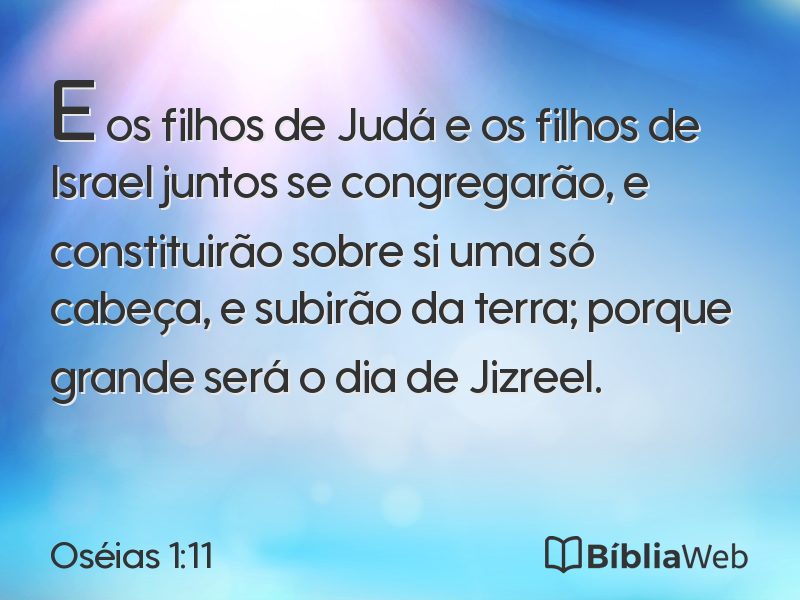 Oséias 1:11 em imagem para compartilhar