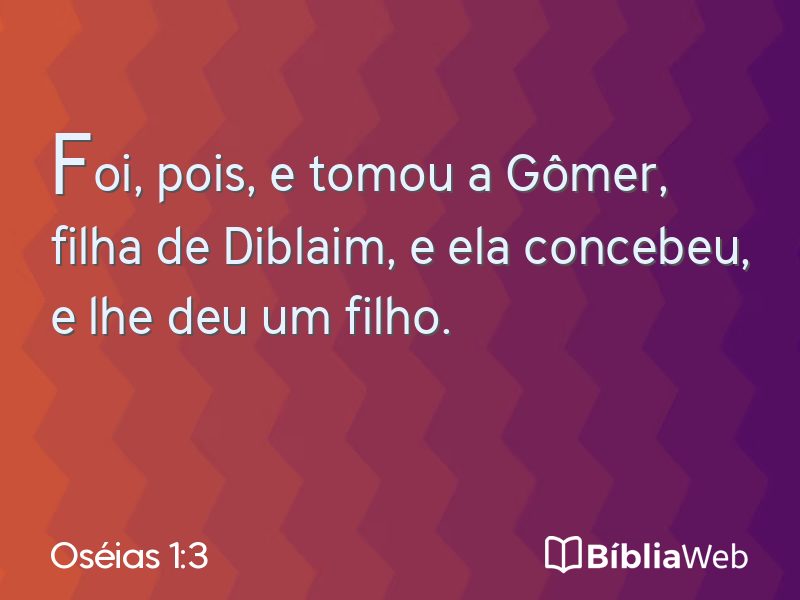 Oséias 1:3 em imagem para compartilhar