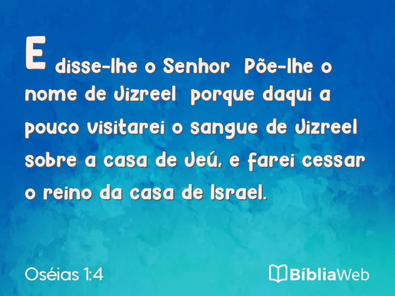 Oséias 1:4 em imagem para compartilhar
