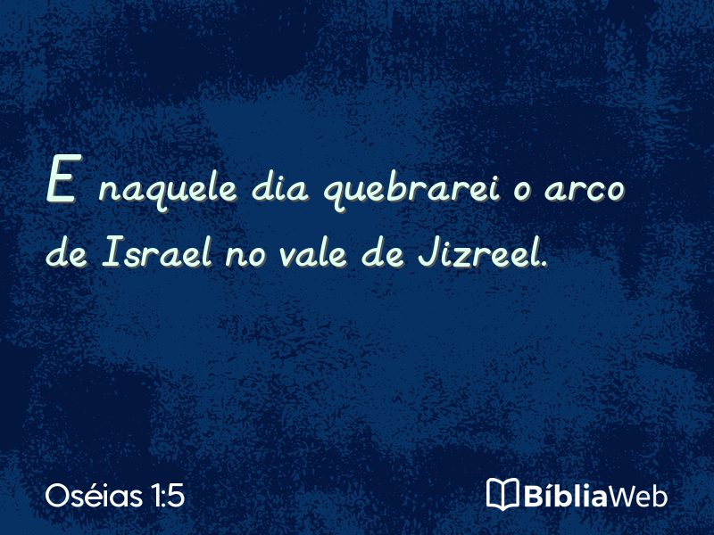 Oséias 1:5 em imagem para compartilhar