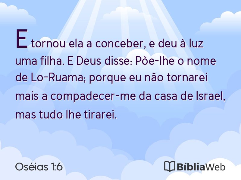 Oséias 1:6 em imagem para compartilhar
