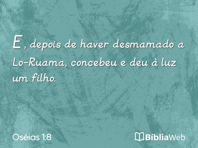 Oséias 1:8 em imagem para compartilhar