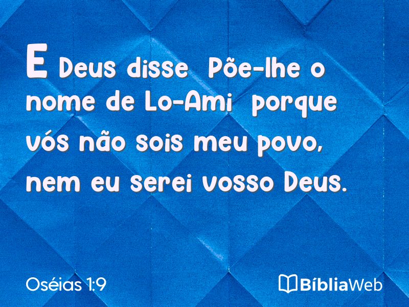 Oséias 1:9 em imagem para compartilhar