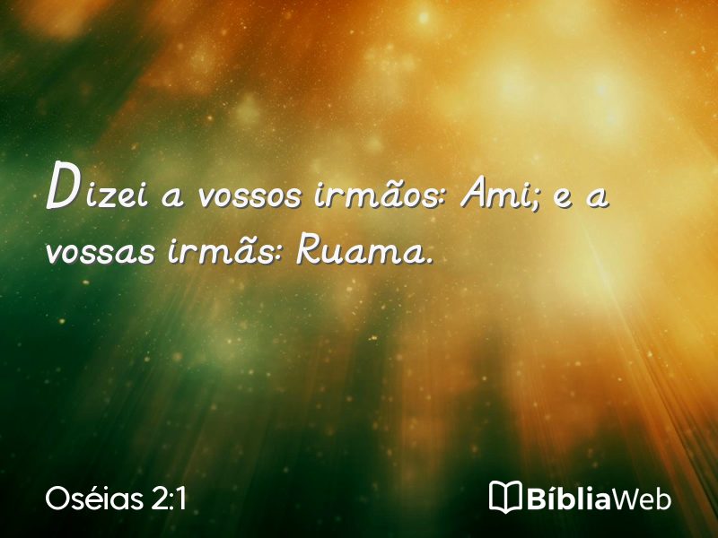 Oséias 2:1 em imagem para compartilhar