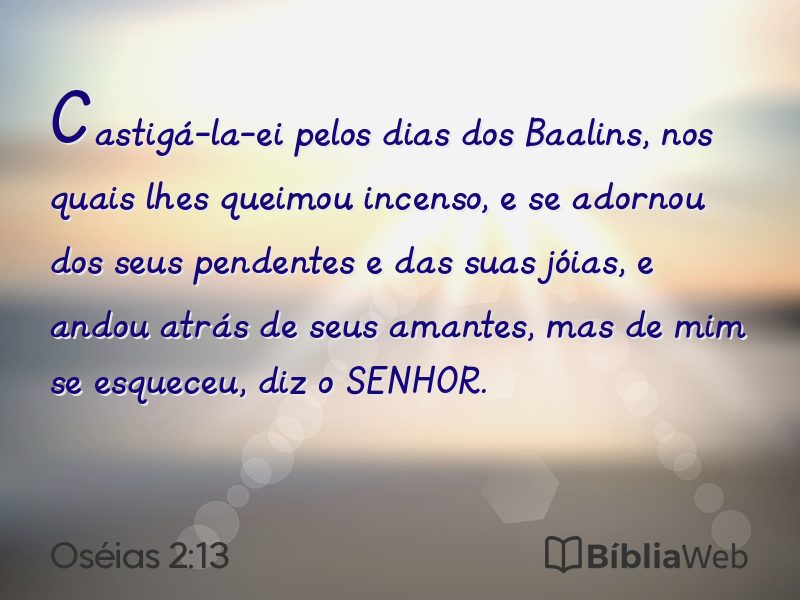 Oséias 2:13 em imagem para compartilhar