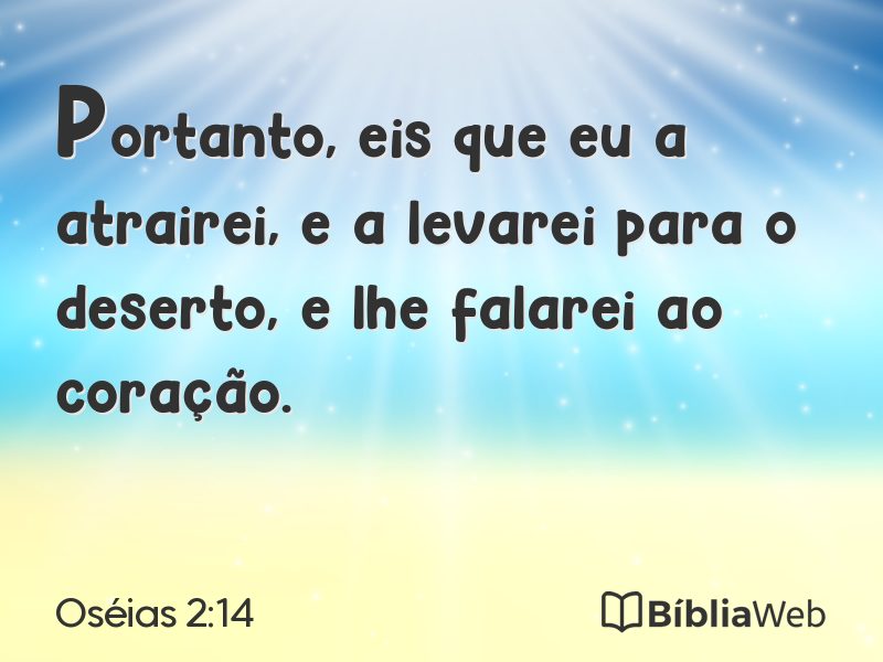 Oséias 2:14 em imagem para compartilhar