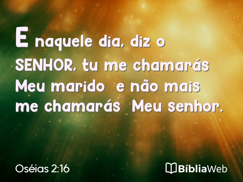Oséias 2:16 em imagem para compartilhar