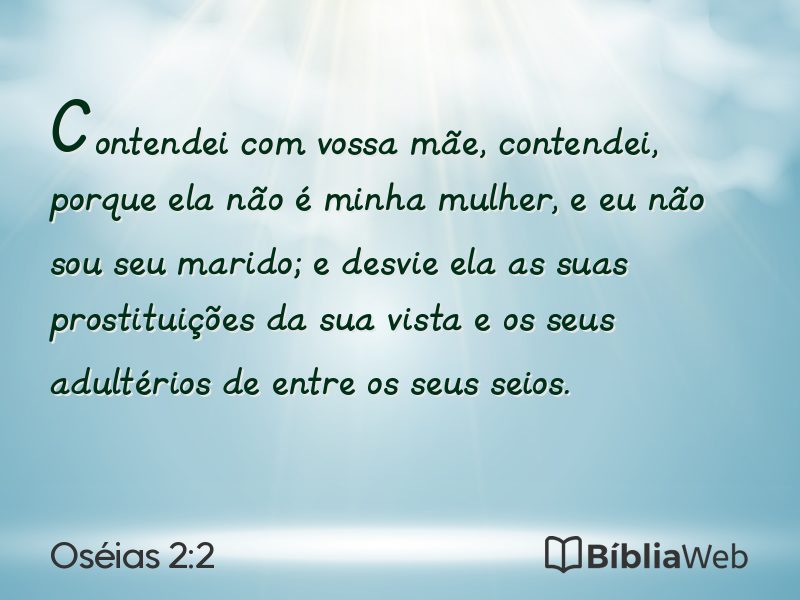 Oséias 2:2 em imagem para compartilhar