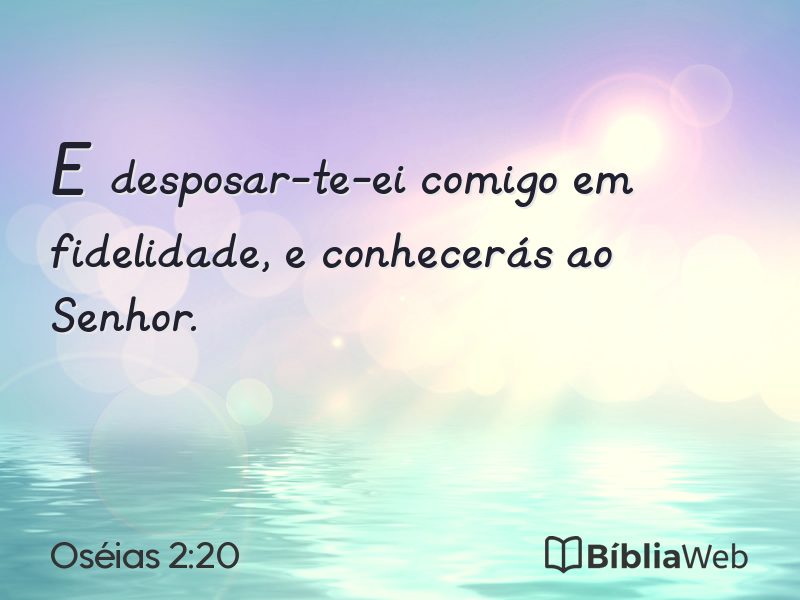Oséias 2:20 em imagem para compartilhar