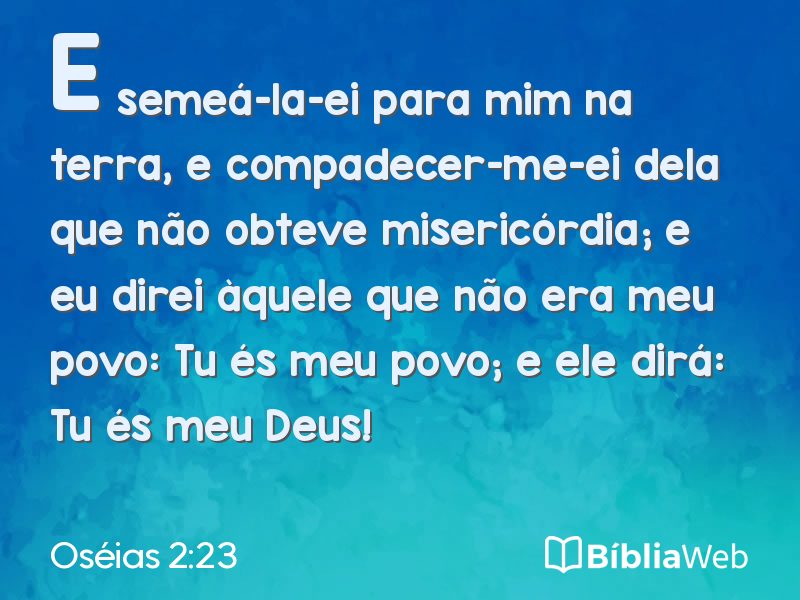 Oséias 2:23 em imagem para compartilhar