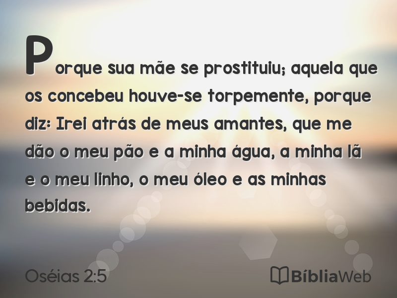Oséias 2:5 em imagem para compartilhar