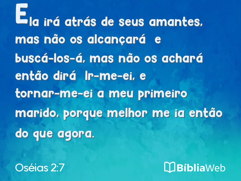 Oséias 2:7 em imagem para compartilhar
