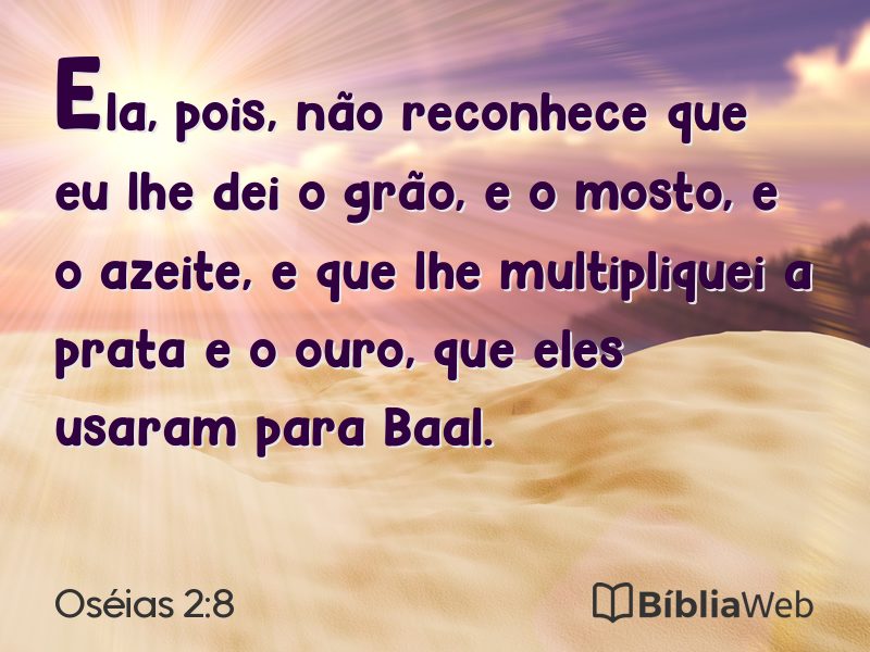 Oséias 2:8 em imagem para compartilhar