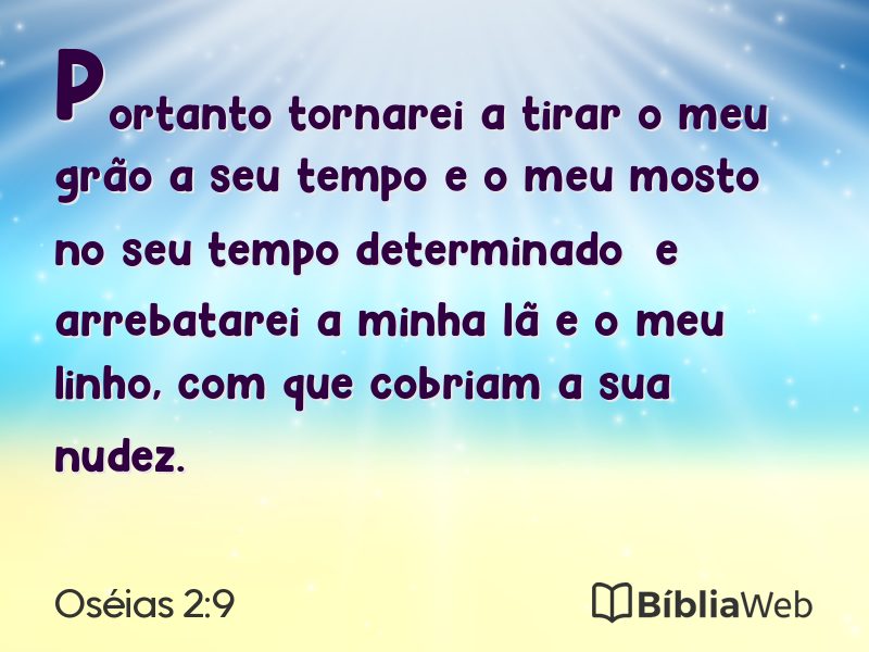 Oséias 2:9 em imagem para compartilhar