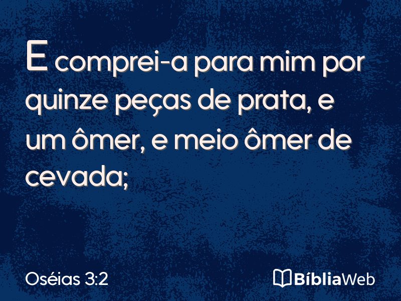 Oséias 3:2 em imagem para compartilhar