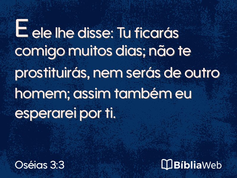 Oséias 3:3 em imagem para compartilhar