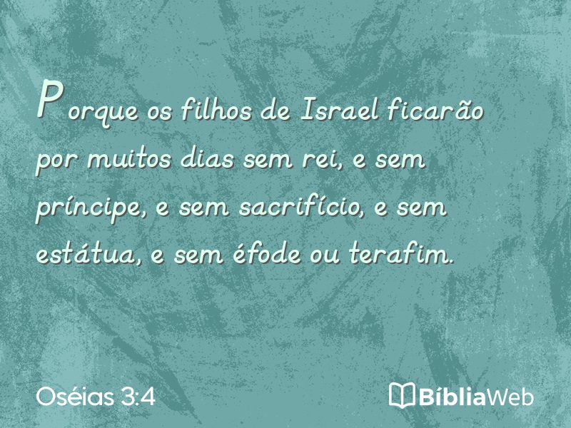 Oséias 3:4 em imagem para compartilhar