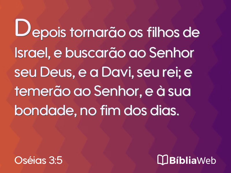 Oséias 3:5 em imagem para compartilhar