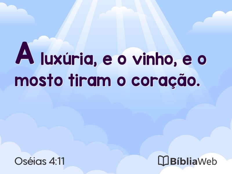 Oséias 4:11 em imagem para compartilhar