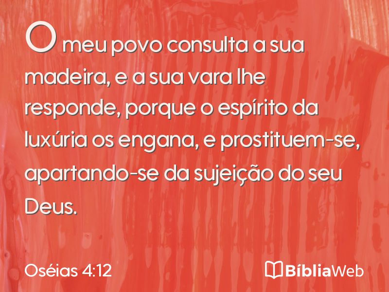 Oséias 4:12 em imagem para compartilhar