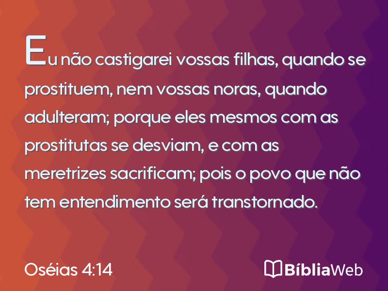 Oséias 4:14 em imagem para compartilhar