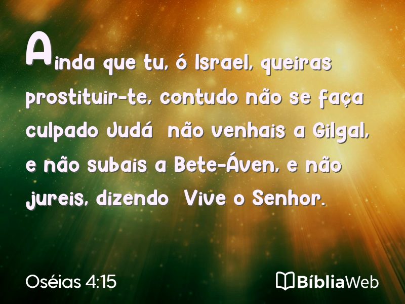 Oséias 4:15 em imagem para compartilhar