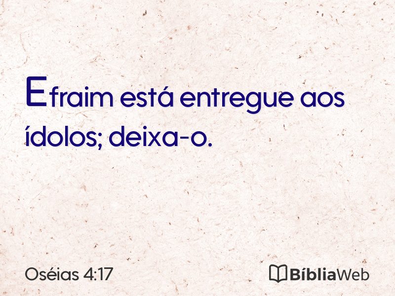 Oséias 4:17 em imagem para compartilhar