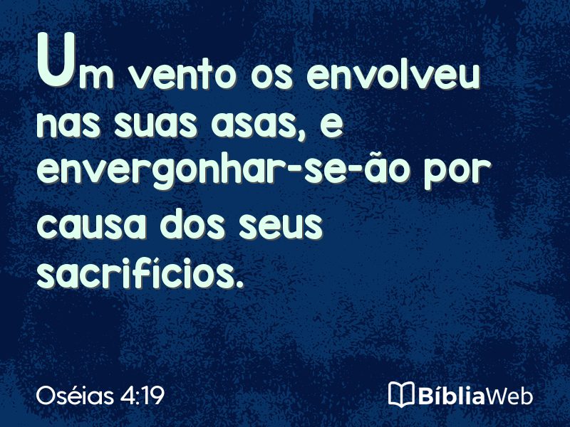 Oséias 4:19 em imagem para compartilhar