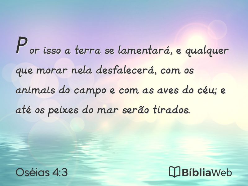 Oséias 4:3 em imagem para compartilhar