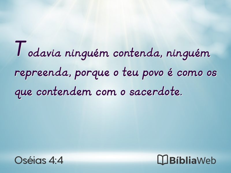 Oséias 4:4 em imagem para compartilhar