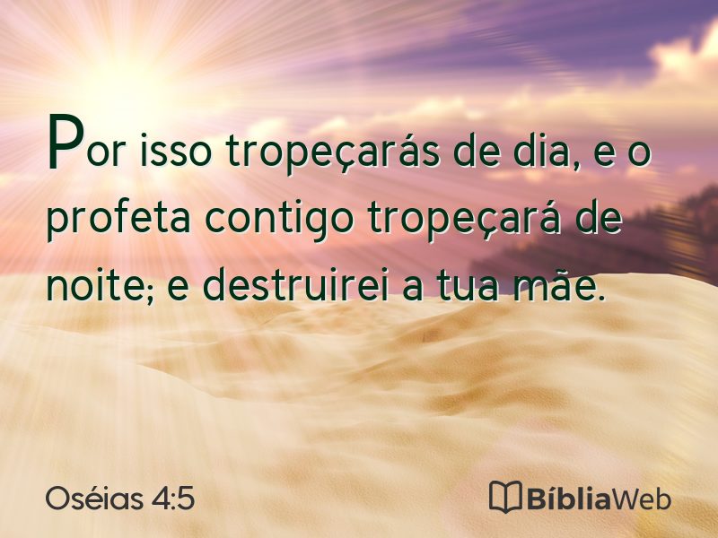 Oséias 4:5 em imagem para compartilhar