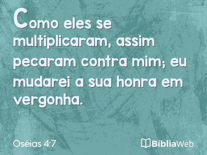 Oséias 4:7 em imagem para compartilhar