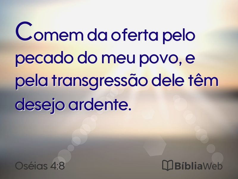 Oséias 4:8 em imagem para compartilhar