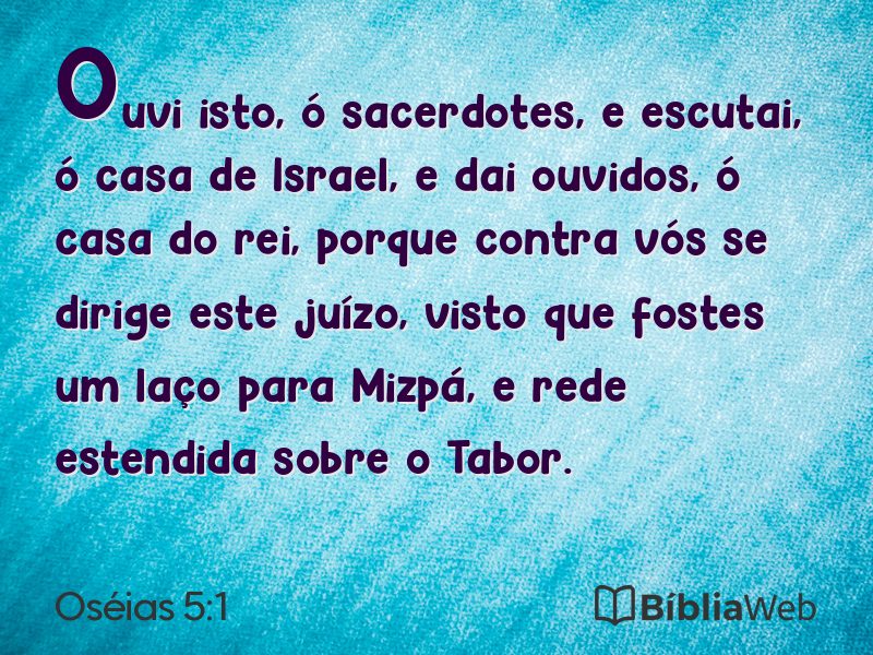 Oséias 5:1 em imagem para compartilhar