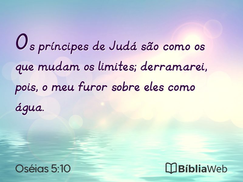 Oséias 5:10 em imagem para compartilhar