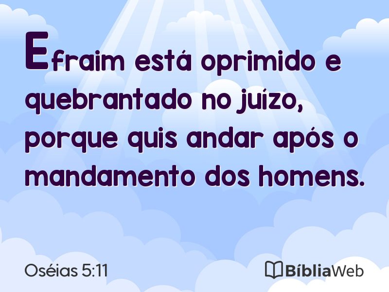 Oséias 5:11 em imagem para compartilhar