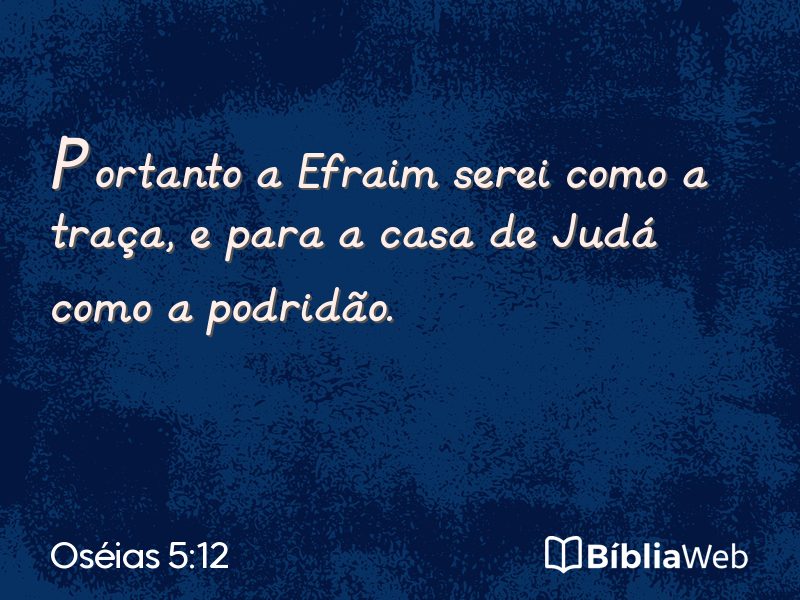 Oséias 5:12 em imagem para compartilhar