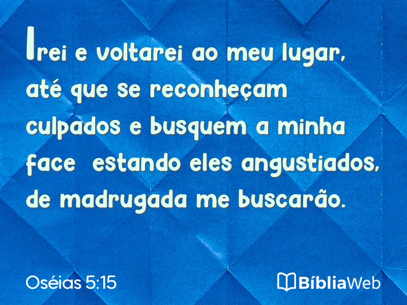 Oséias 5:15 em imagem para compartilhar