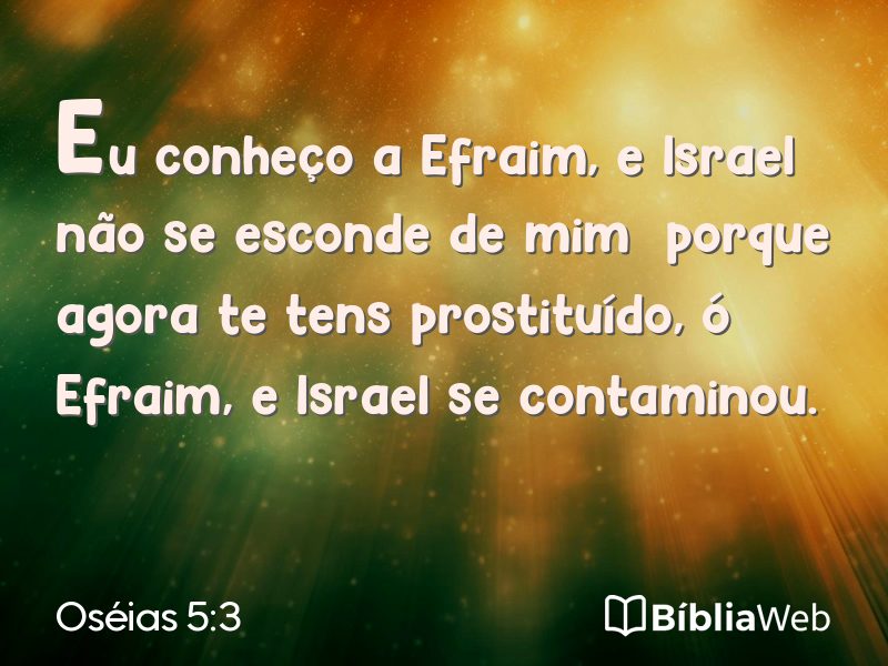 Oséias 5:3 em imagem para compartilhar