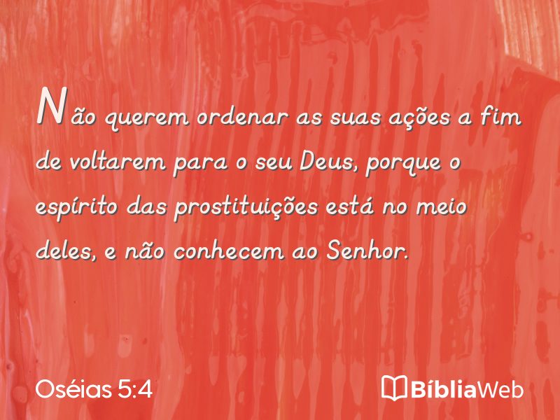 Oséias 5:4 em imagem para compartilhar