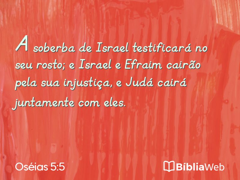 Oséias 5:5 em imagem para compartilhar